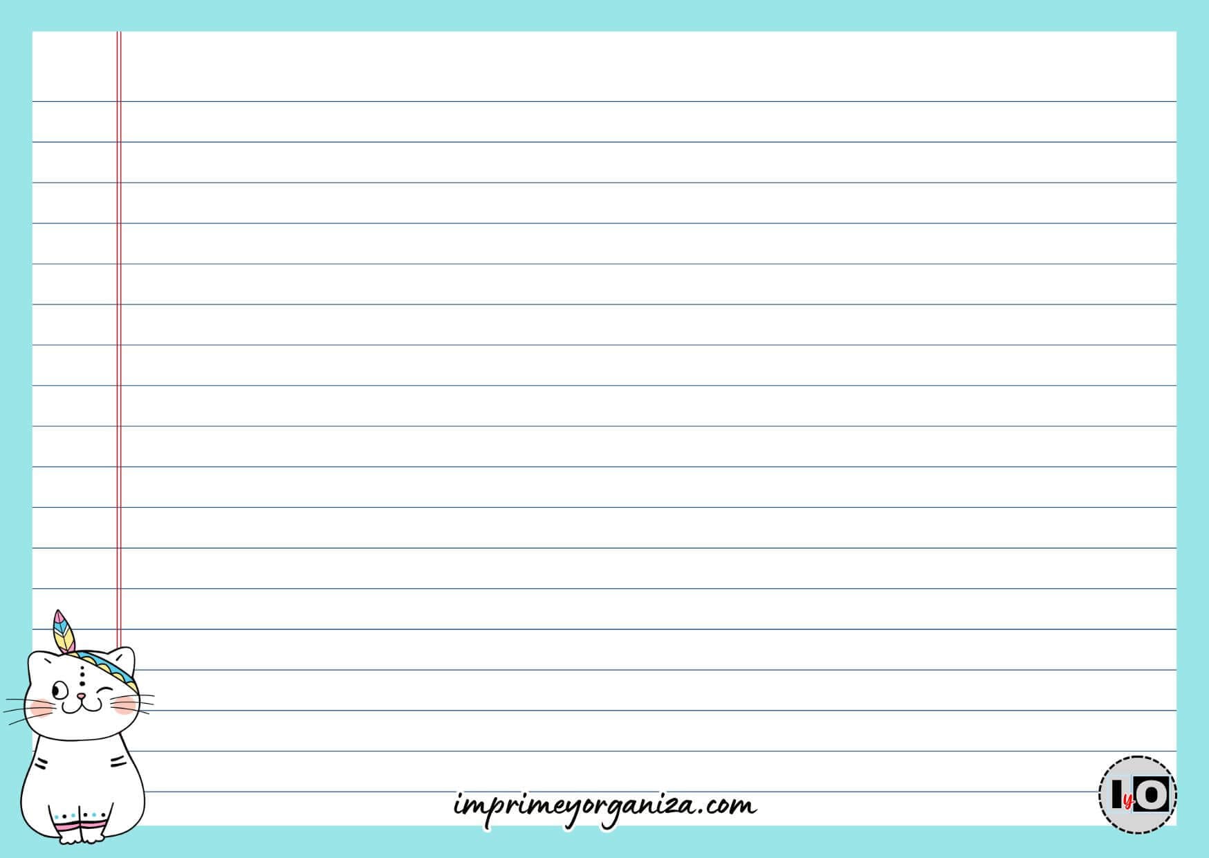 Flashcard gatito azul