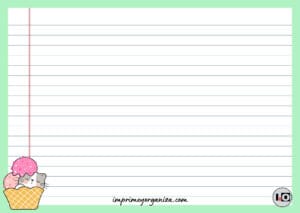 Flashcard gatito mint