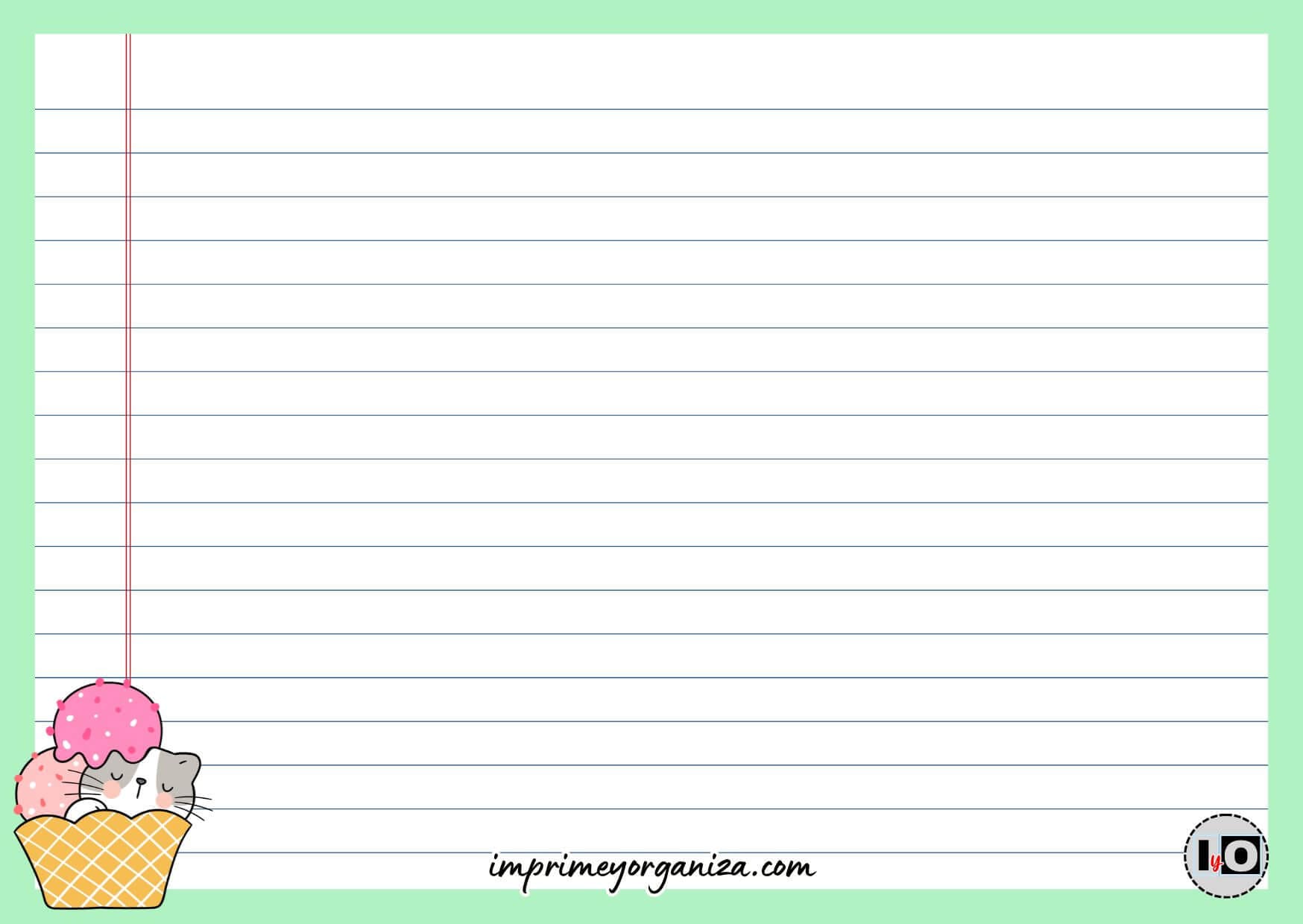 Flashcard gatito mint