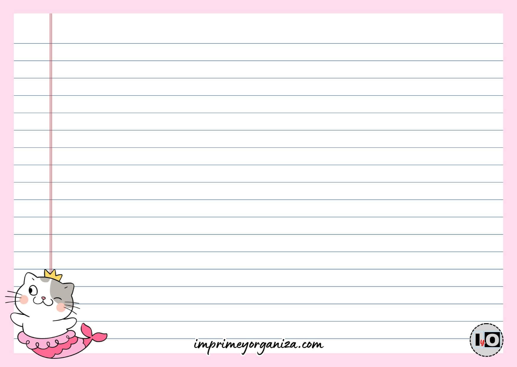 Flashcard gatito pink