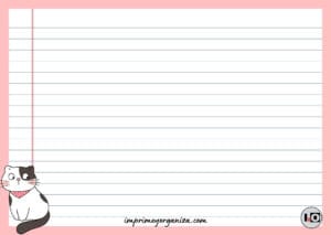 Flashcard gatito rosa