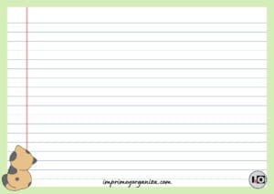 Flashcard gatito verde