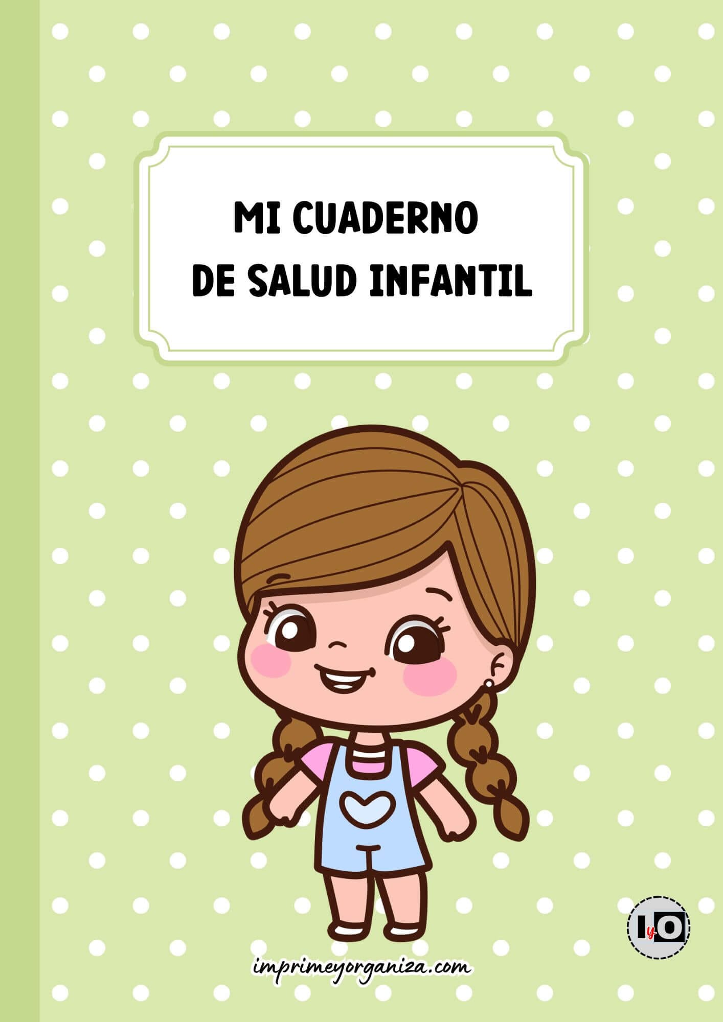Portada cuaderno pediátrico Niña Verde
