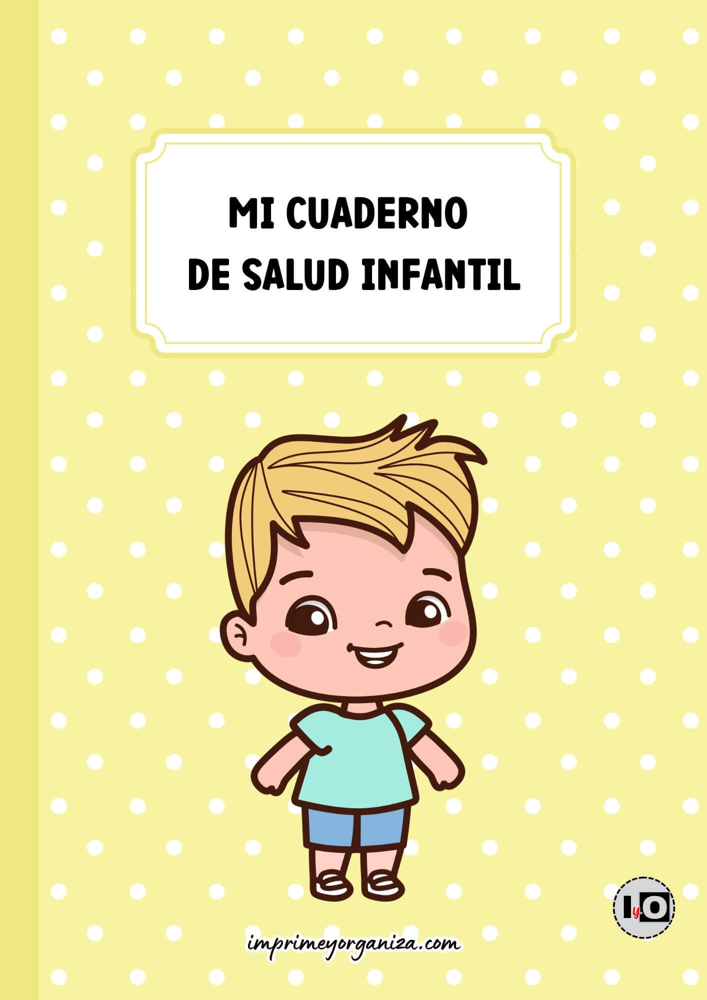 Portada cuaderno pediátrico Niño Amarillo