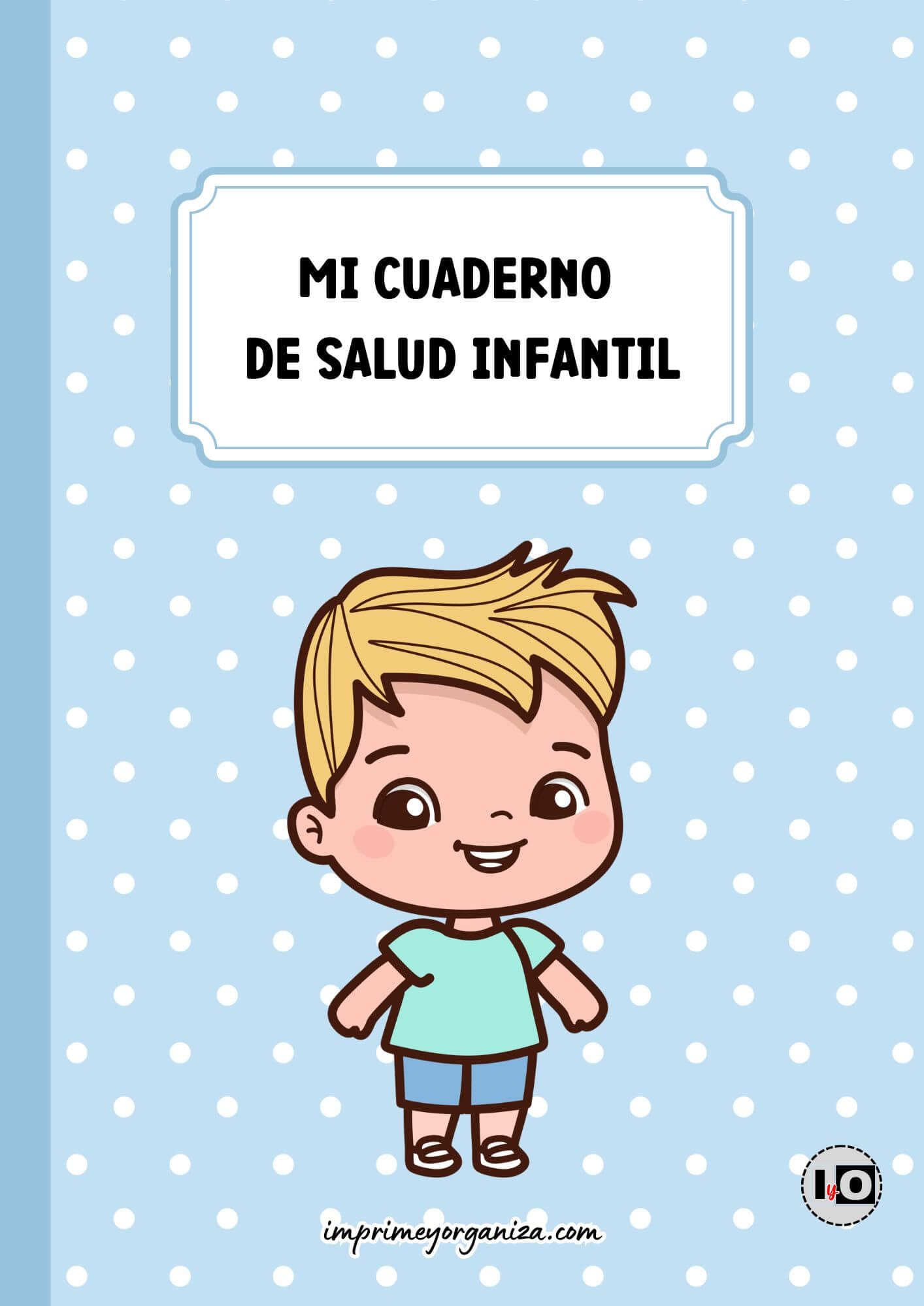 Portada cuaderno pediátrico Niño Azul