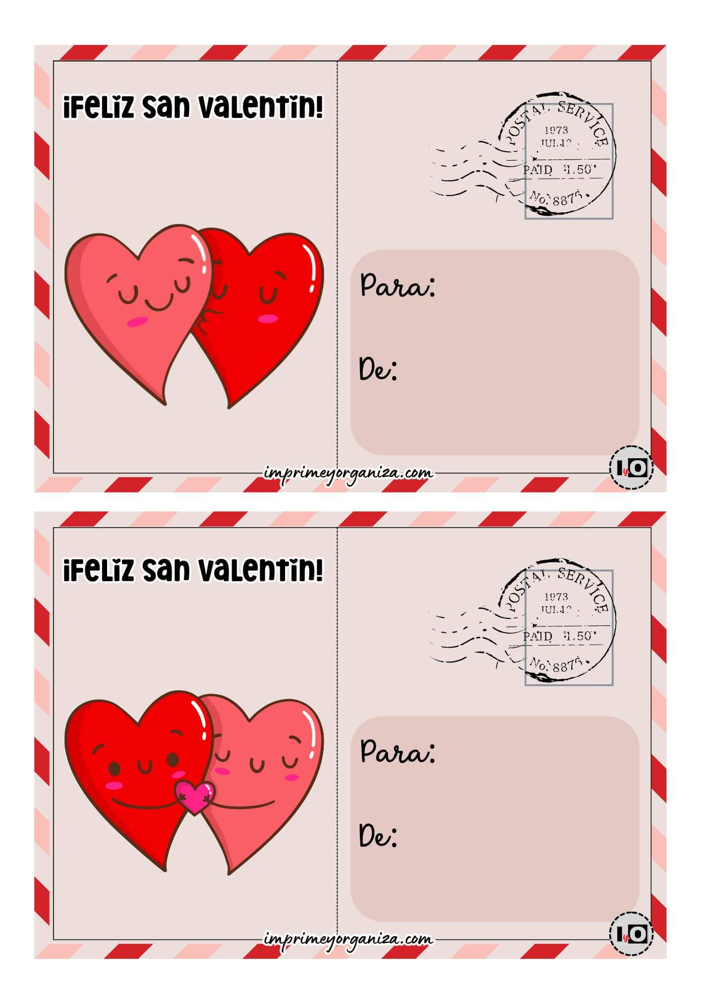 Postales San Valentín Corazones