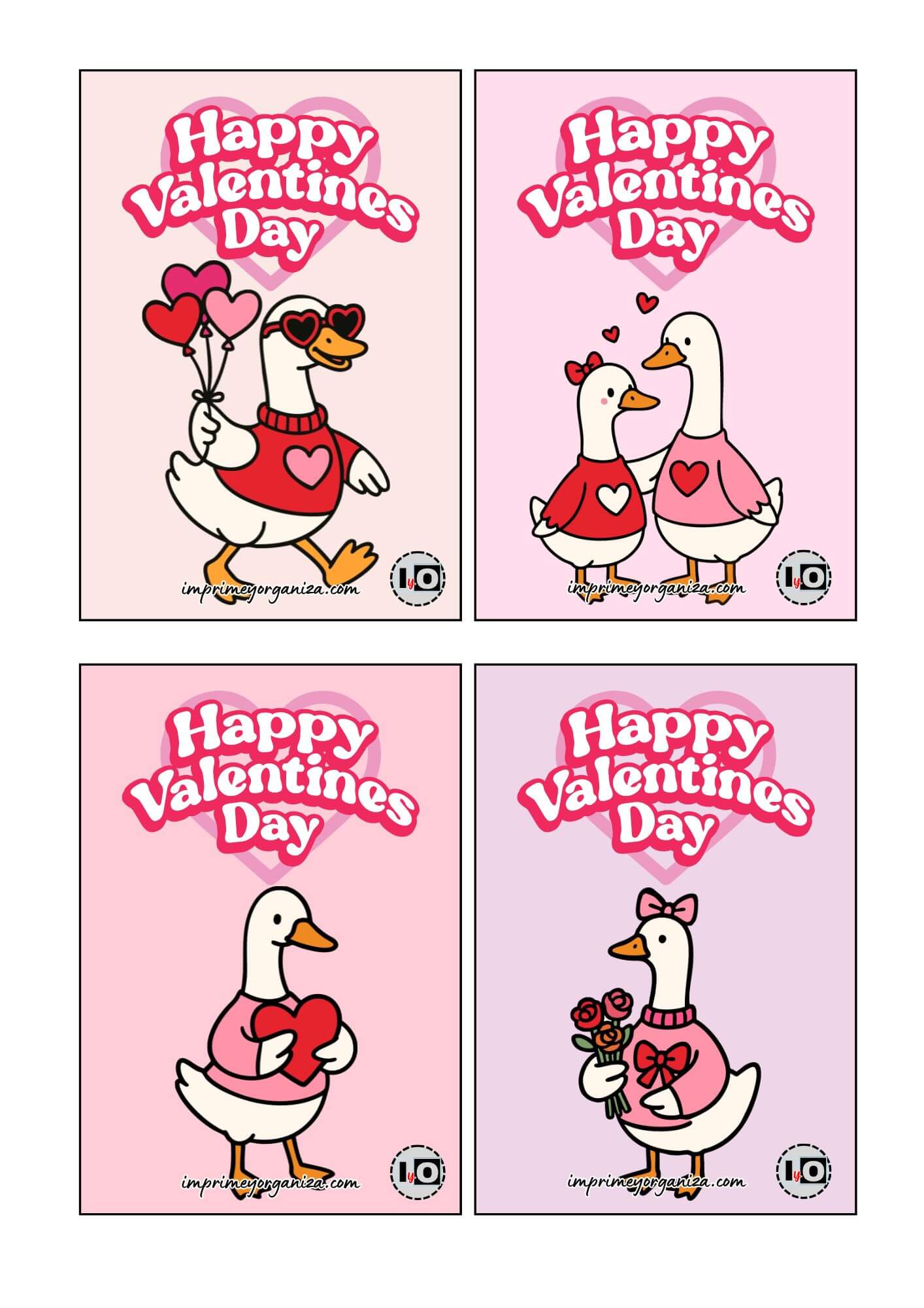 Tarjetas Ferrero Gansos