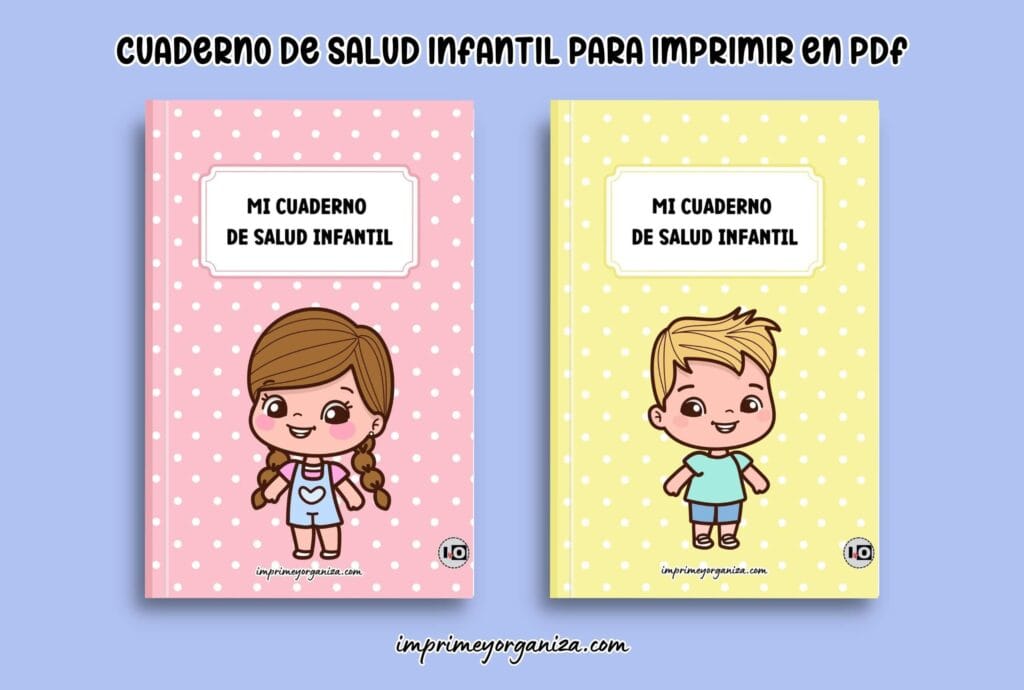 cuaderno de registro de datos de salud infantil para Imprimir gratis