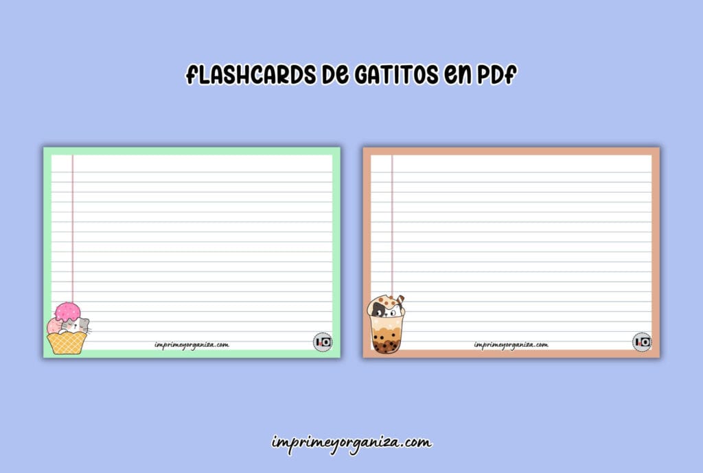 flashcards de gatitos para Imprimir gratis
