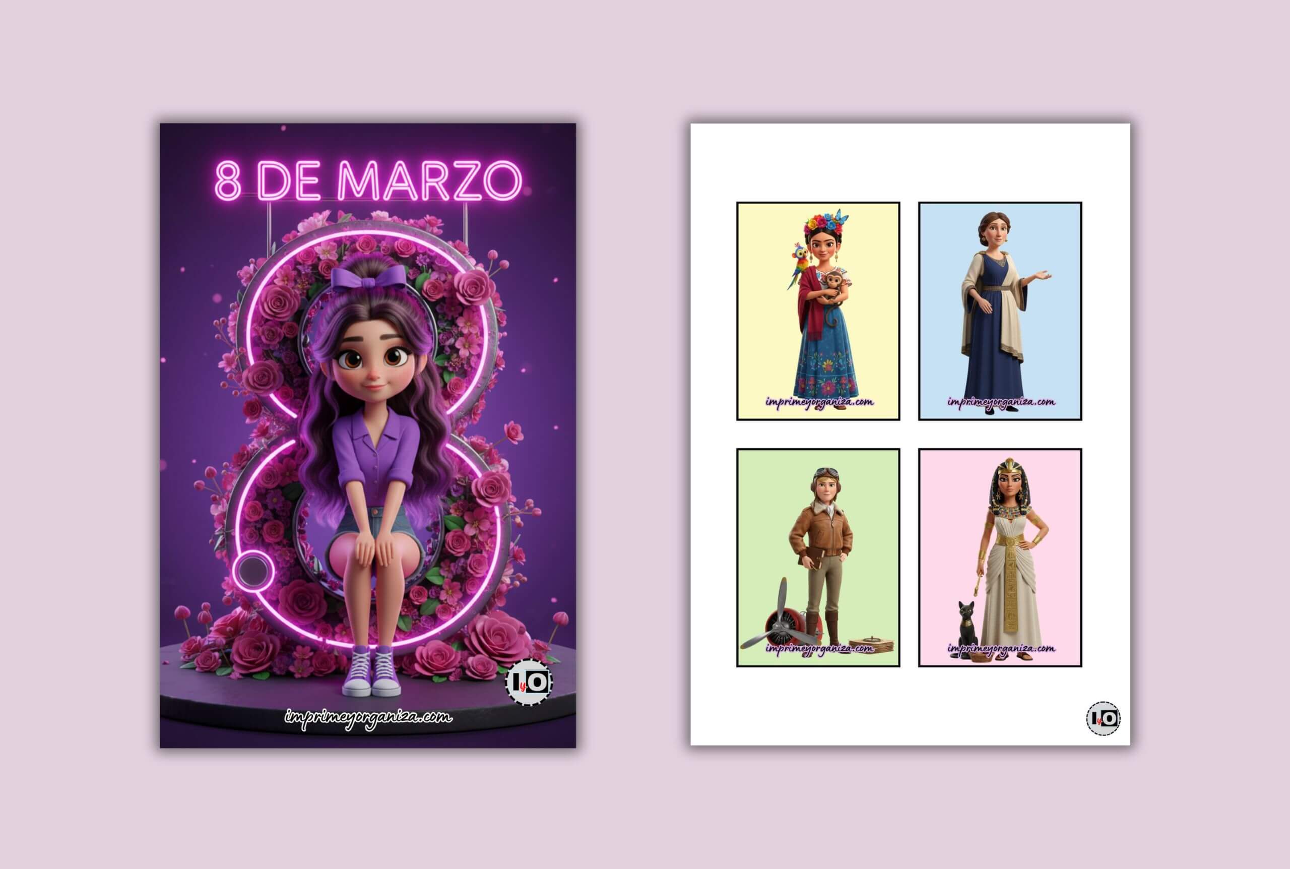 imprimibles para celebrar el día de la mujer para Imprimir gratis