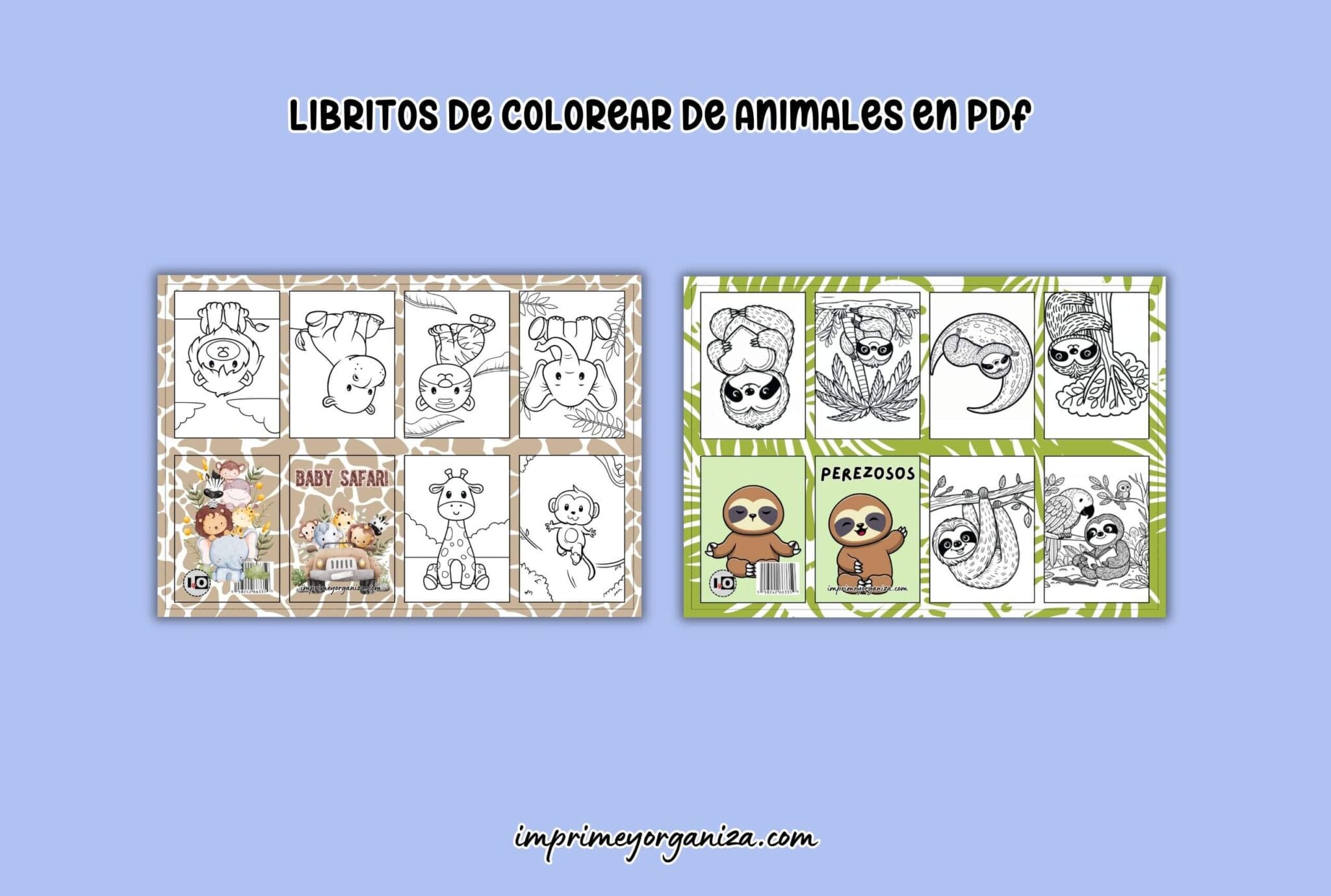 Minilibros de Colorear de Animales en PDF [GRATIS]