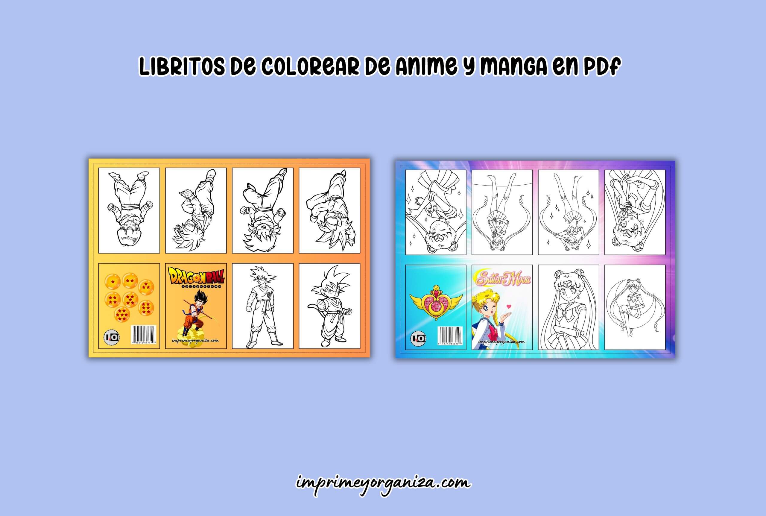 libritos de colorear de anime y manga para Imprimir gratis