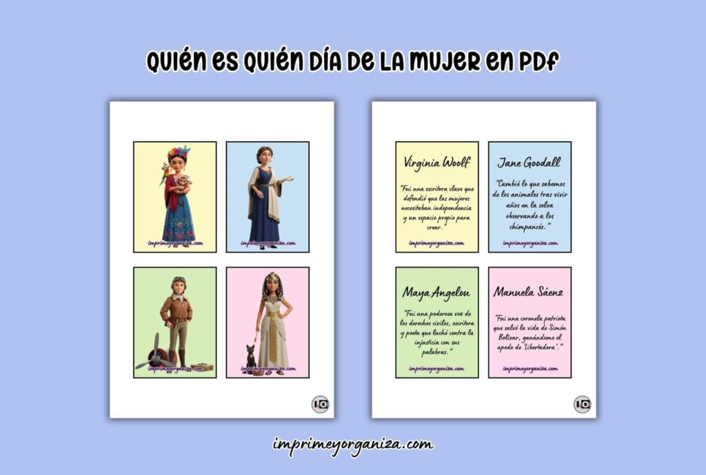 Quién es Quién de Mujeres Históricas juego para imprimir gartis