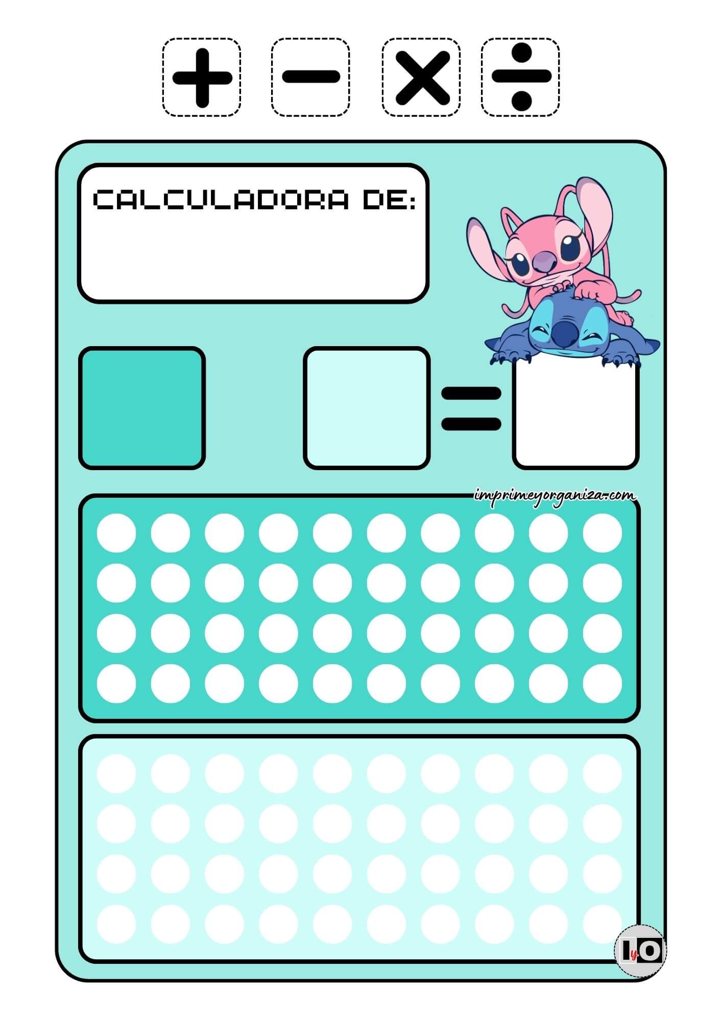 Calculadora Stitch y Ángela