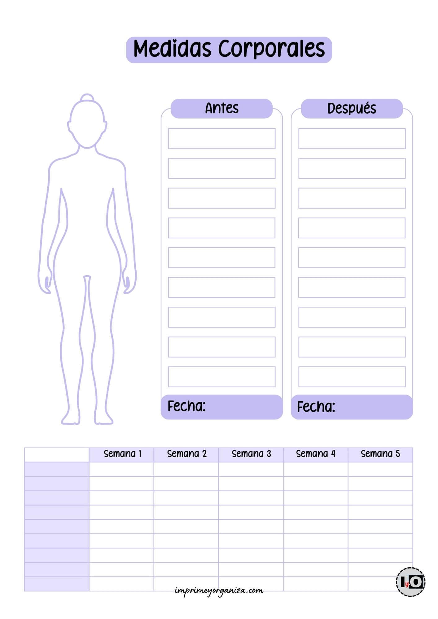 Control de medidas corporales lila