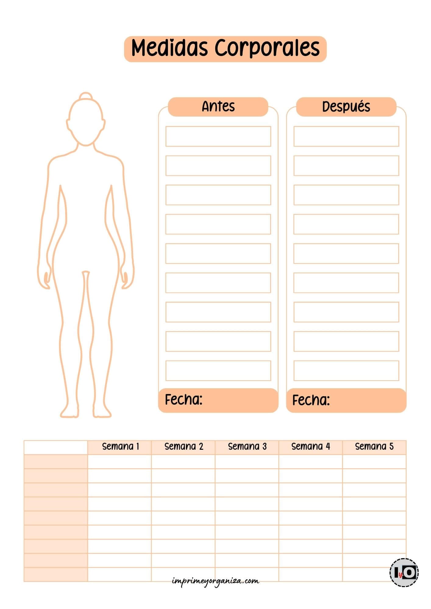 Control de medidas corporales naranja
