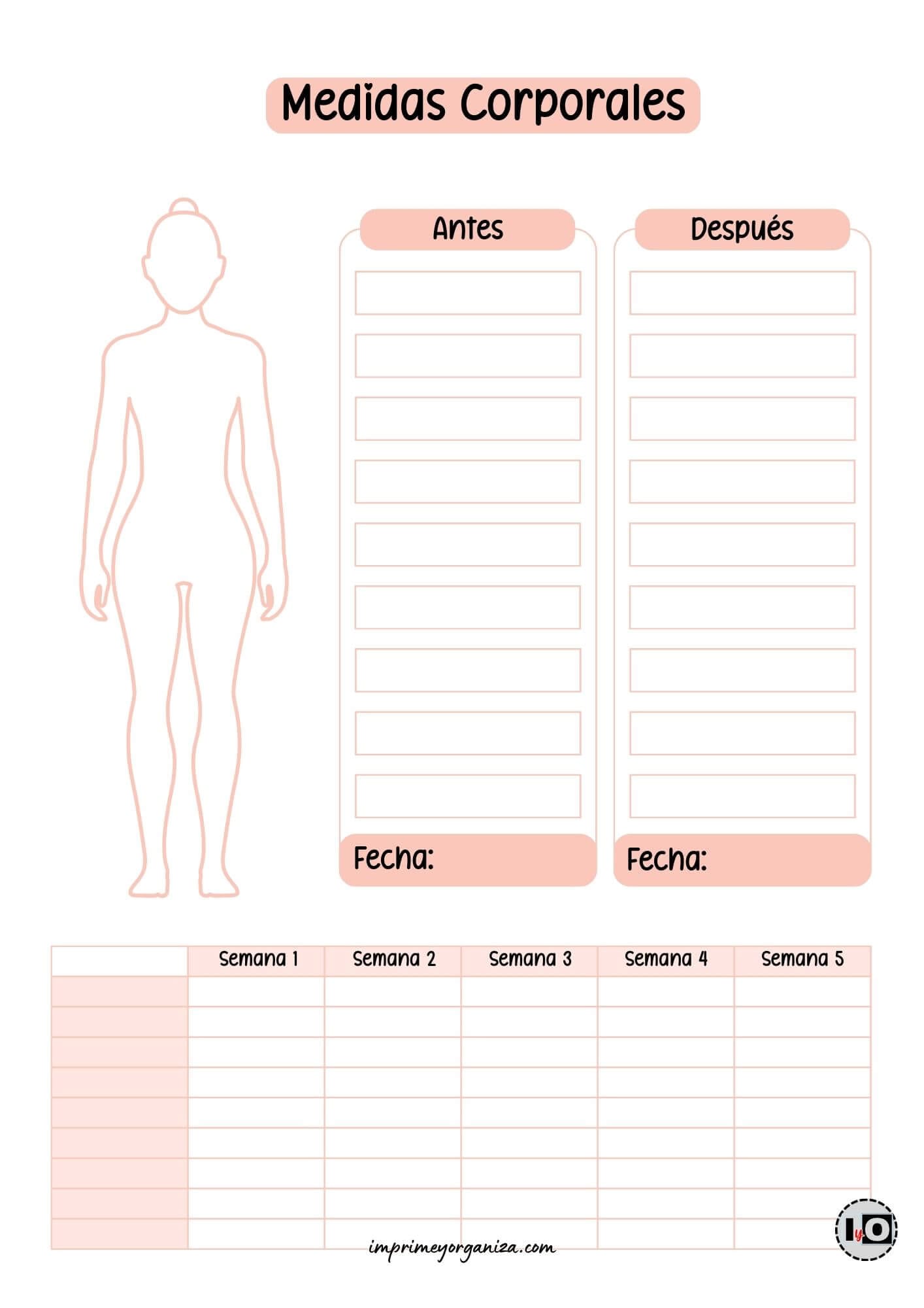 Control de medidas corporales rosa