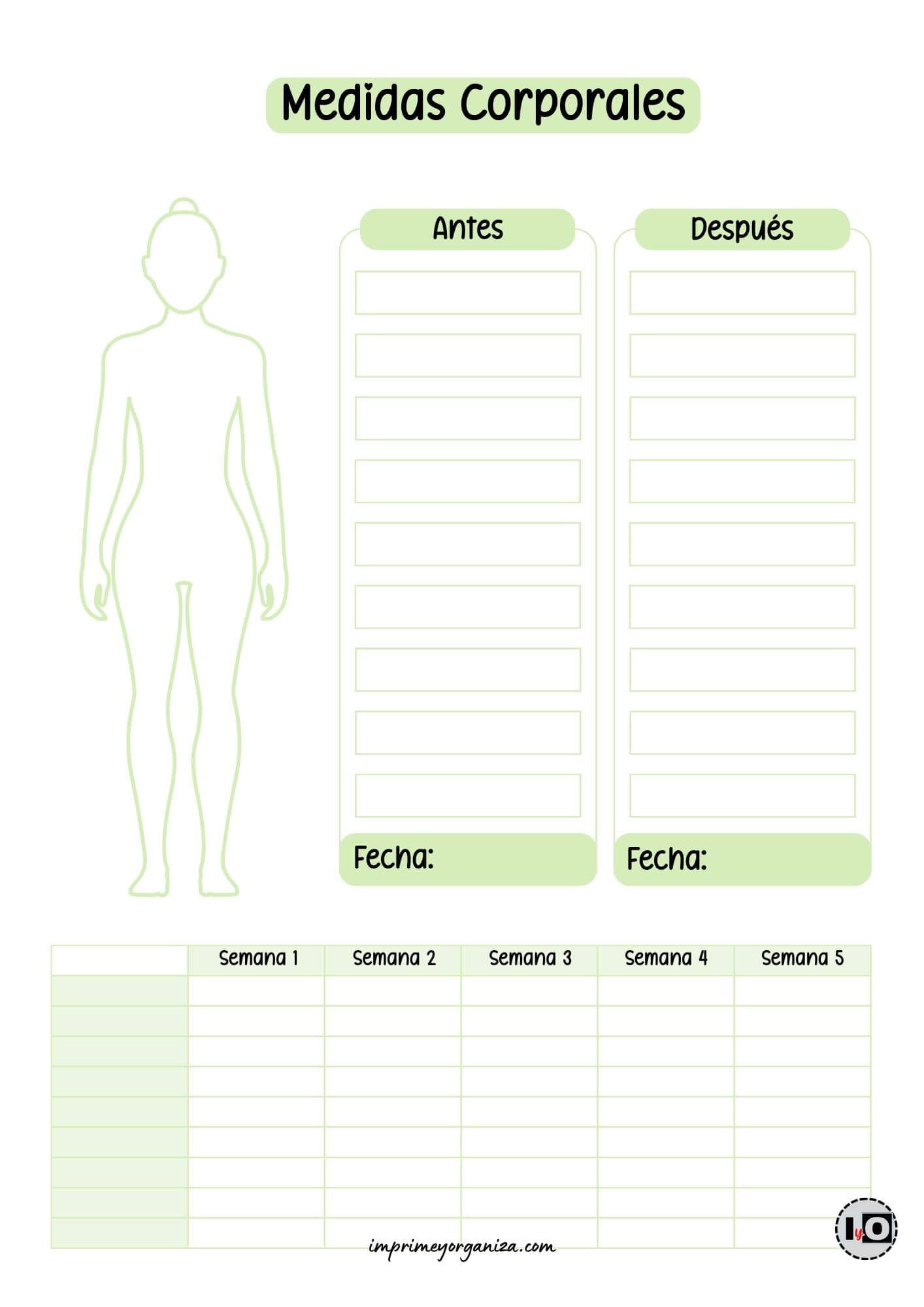 Control de medidas corporales verde