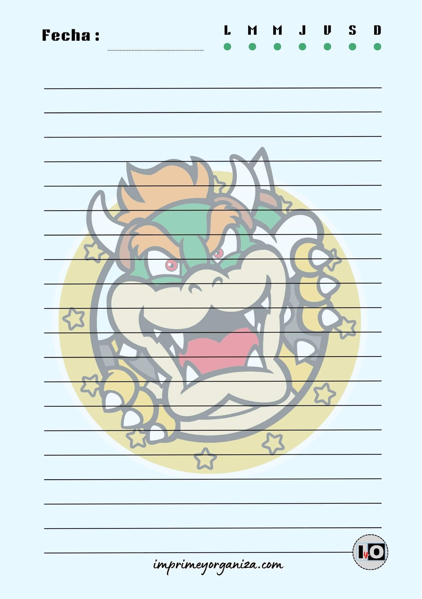 Hoja A5 Bowser