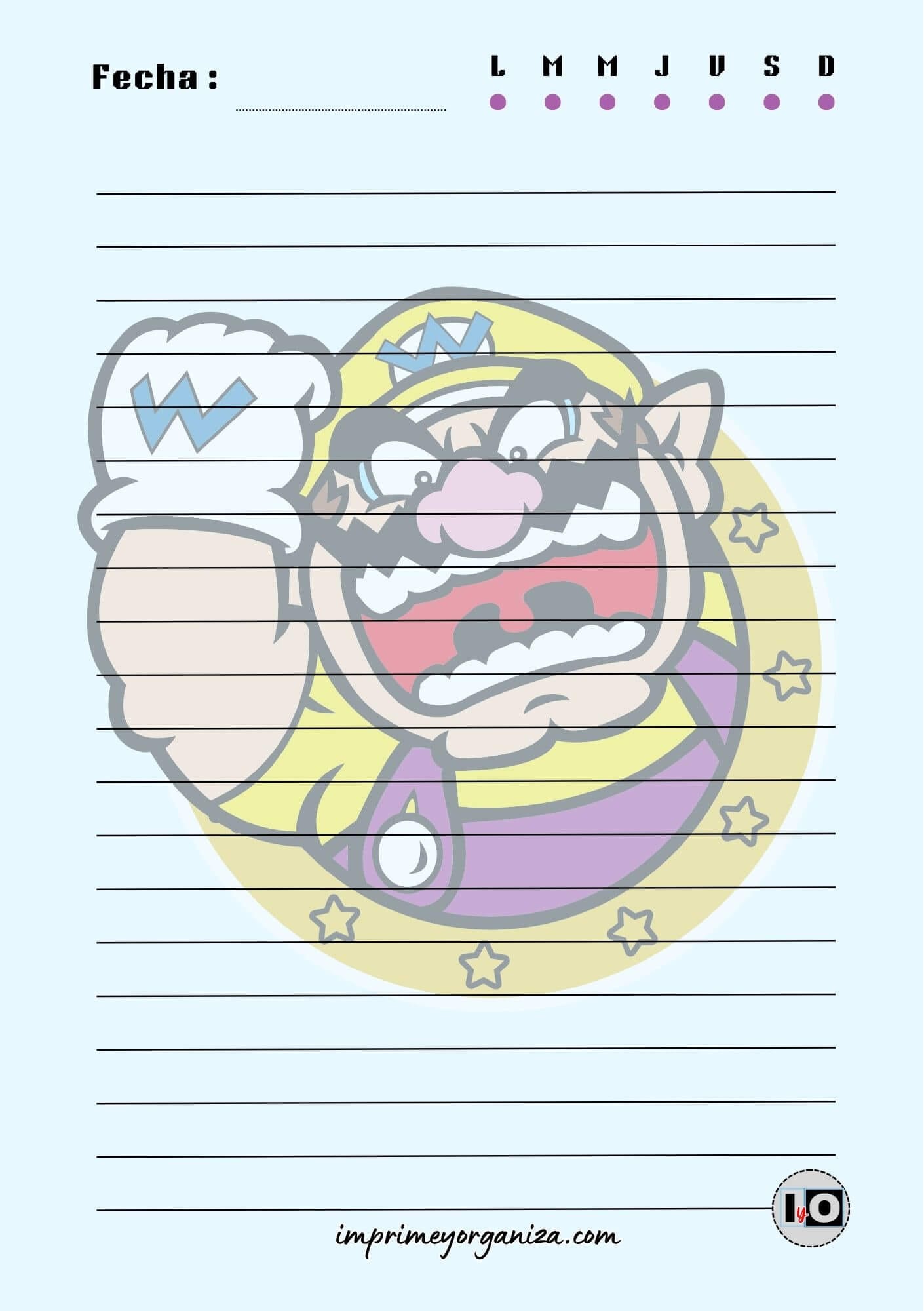 Hoja A5 Wario