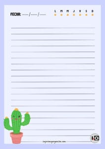 Hoja rayada Cactus Blue