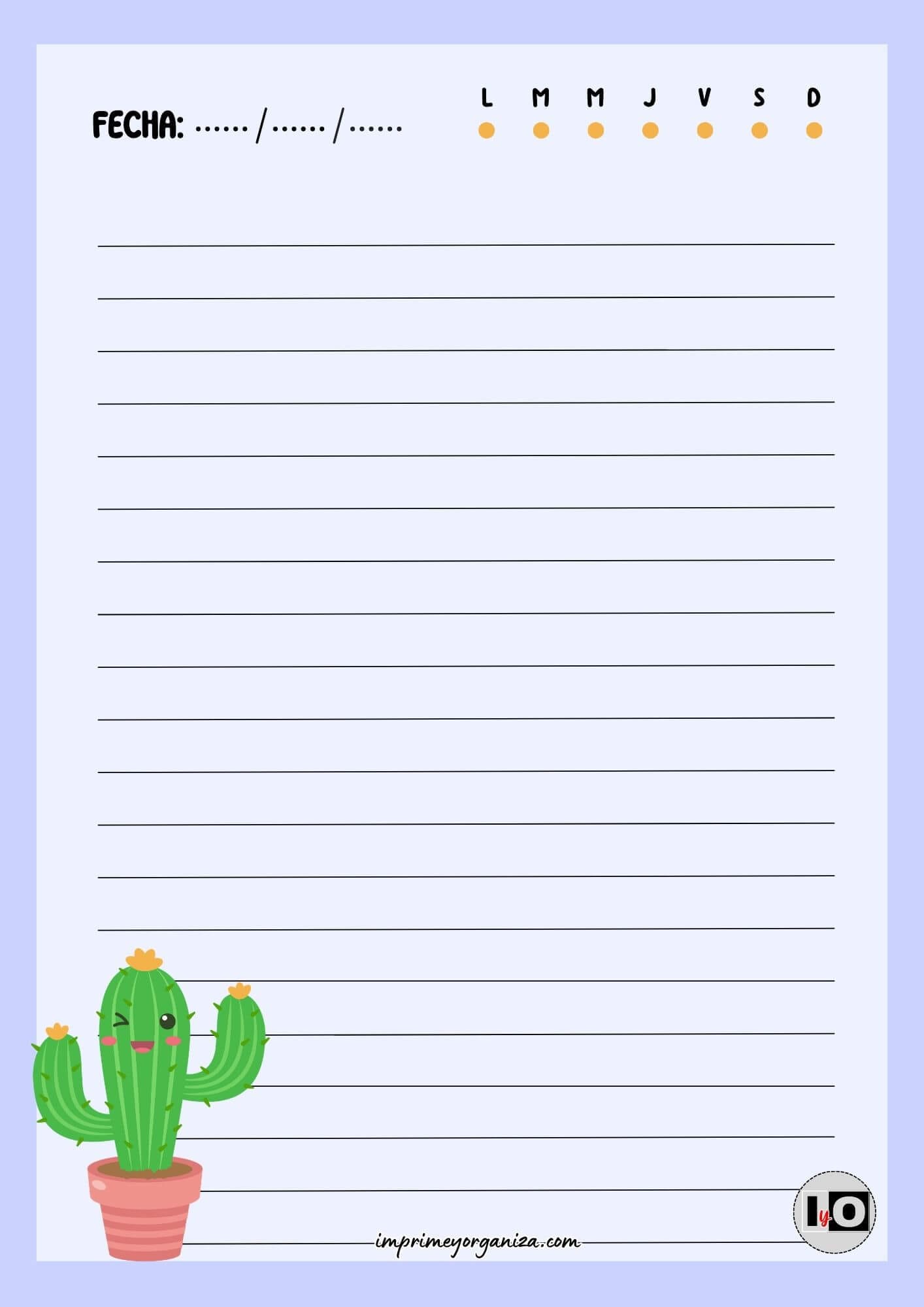 Hoja rayada Cactus Blue