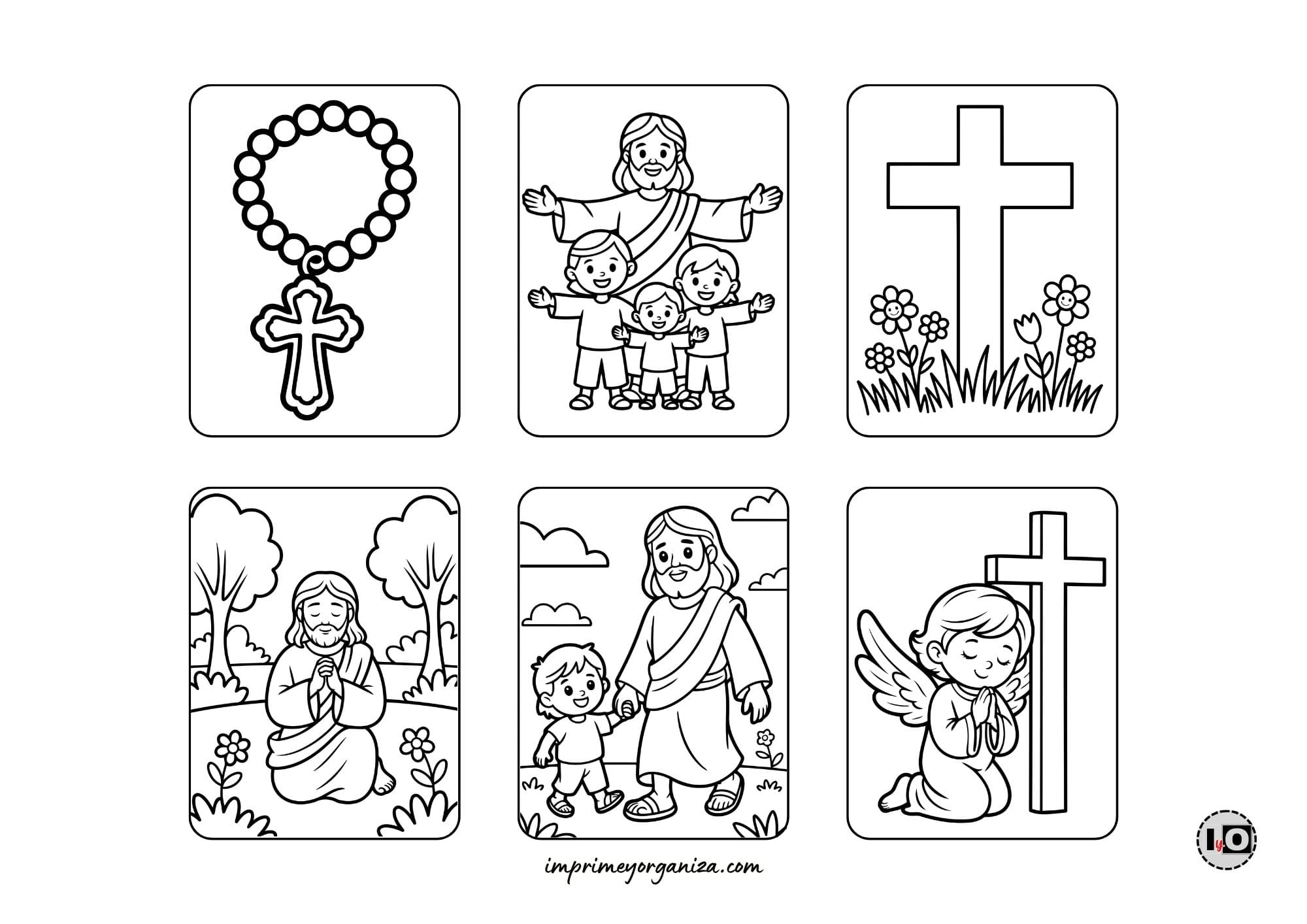 Hojitas Colorear Cristianas