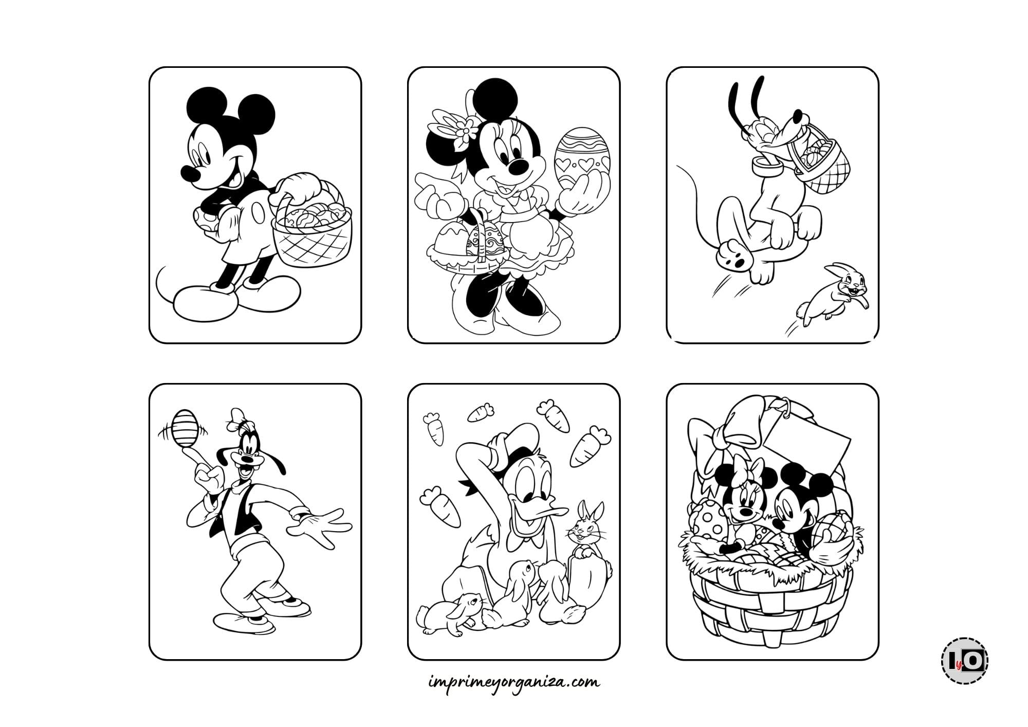 Hojitas Colorear Disney Pascua