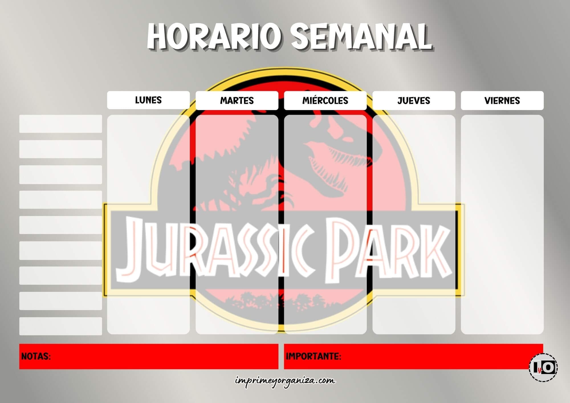 Horario de Clases Jurassic Park