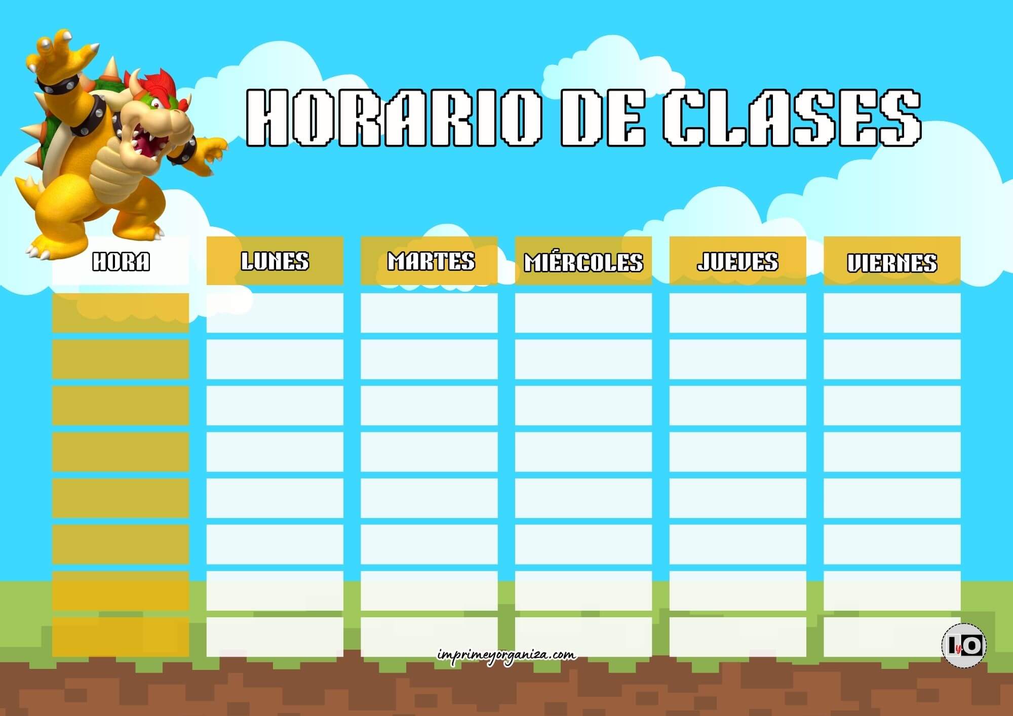 Horario de clases Bowser