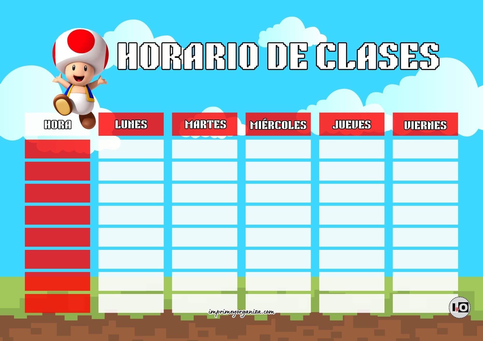 Horario de clases Toad