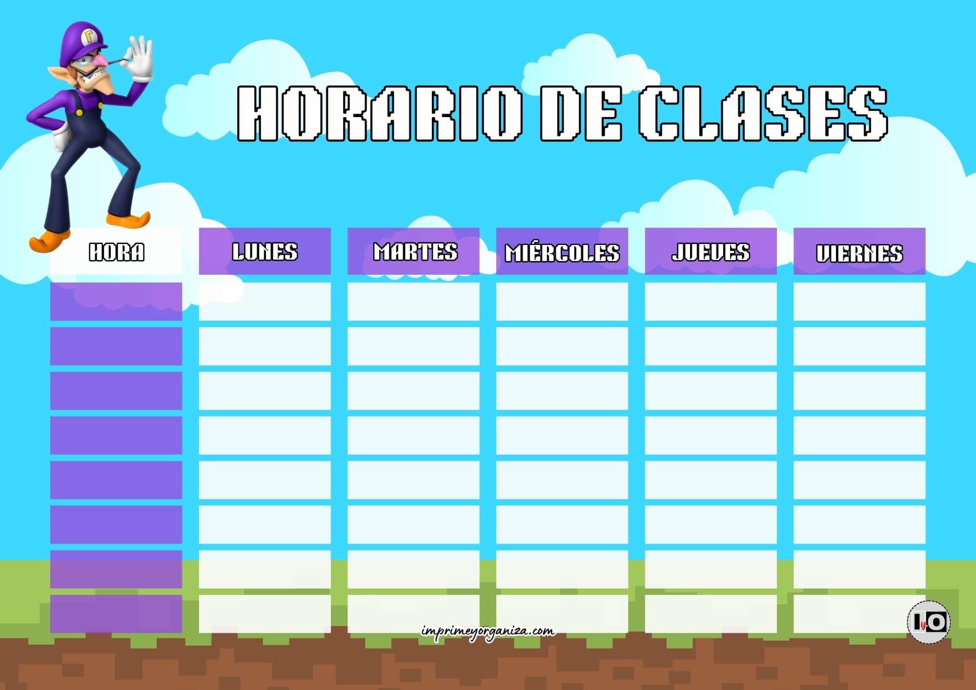 Horario de clases Waluigi