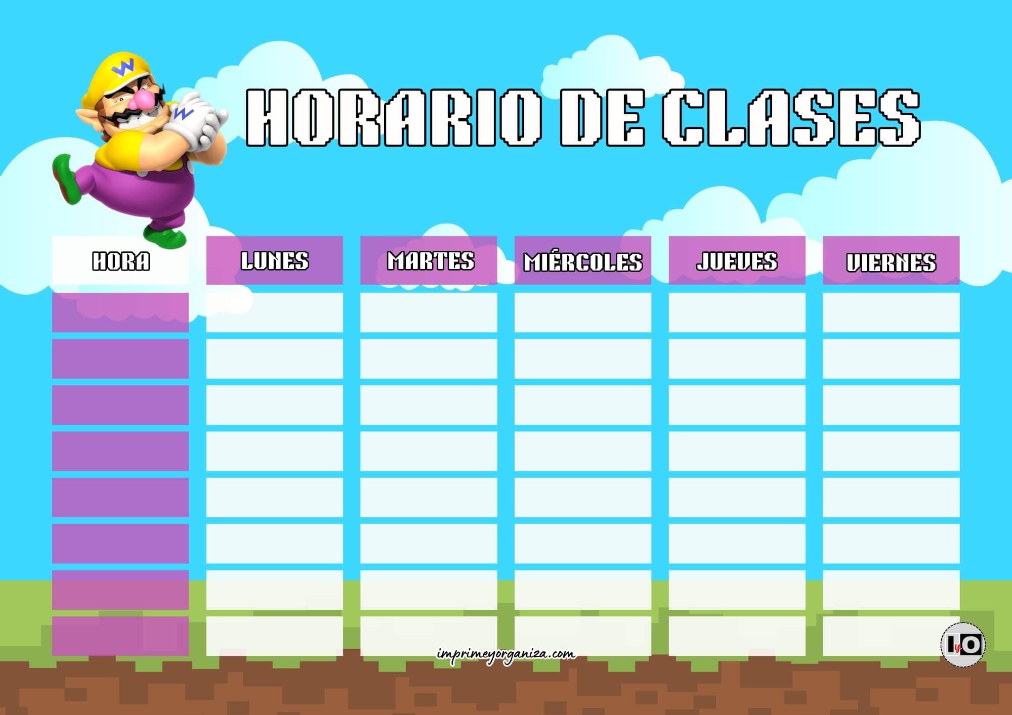 Horario de clases Wario