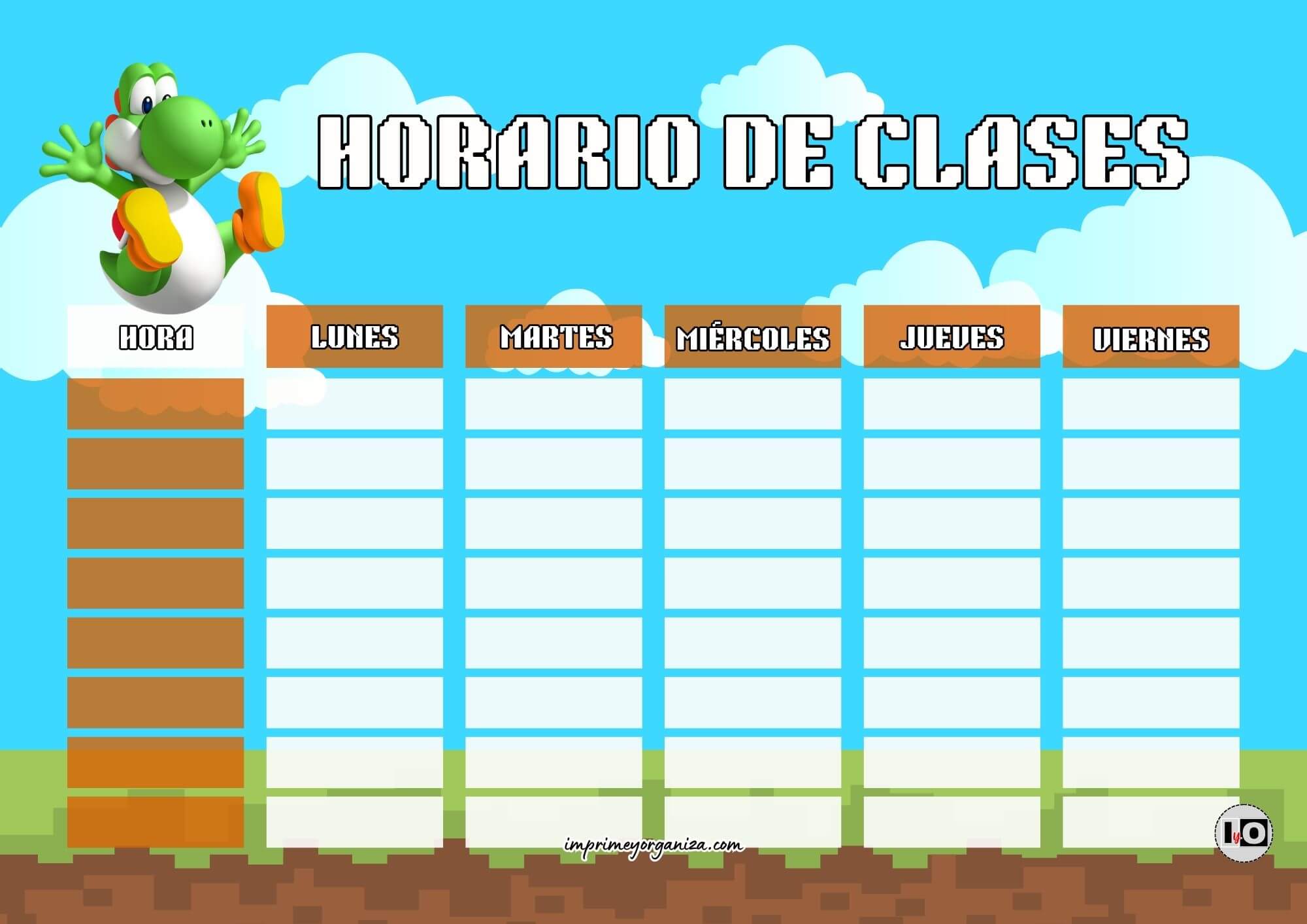Horario de clases Yoshi