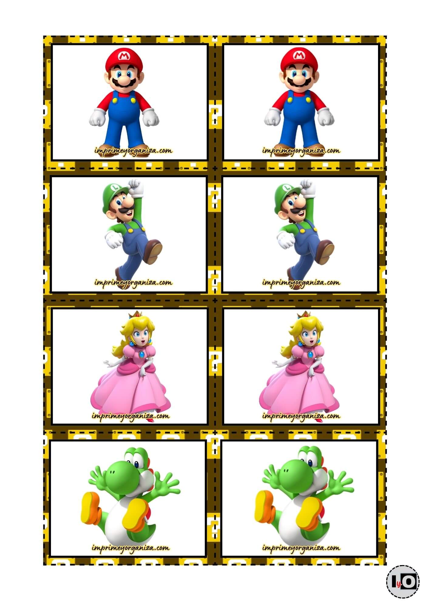 Juego Memoria Super Mario