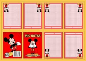 Mini notas Cuadrícula Mickey Mouse