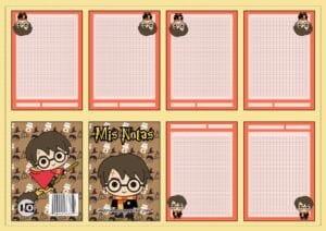 Mini notas cuadrícula Harry Potter