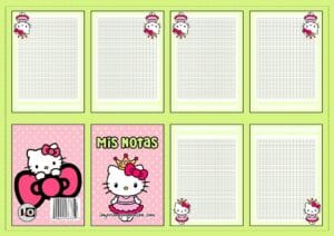 Mini notas cuadrícula Hello Kitty