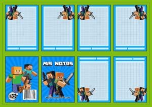 Mini notas cuadrícula Minecraft