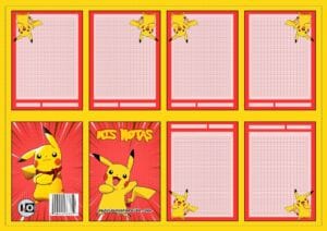 Mini notas cuadricula Pikachu