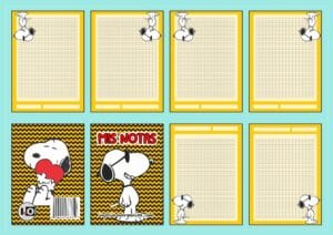 Mini notas cuadrícula Snoopy