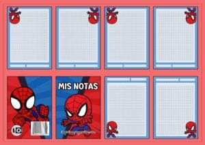 Mini notas cuadrícula Spiderman