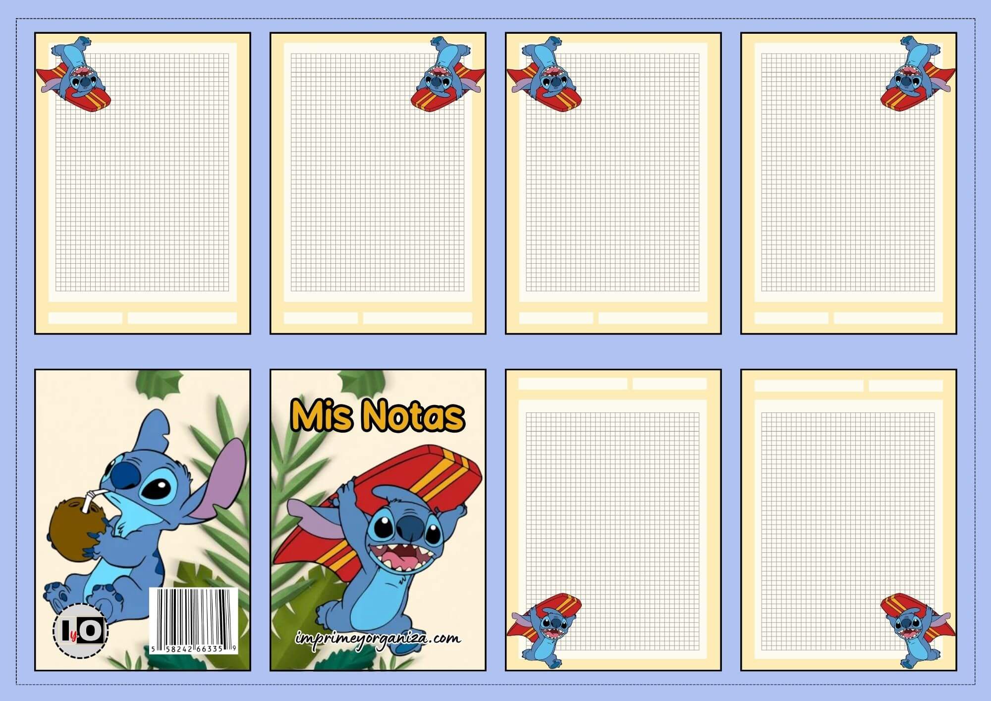 Mini notas cuadrícula Stitch