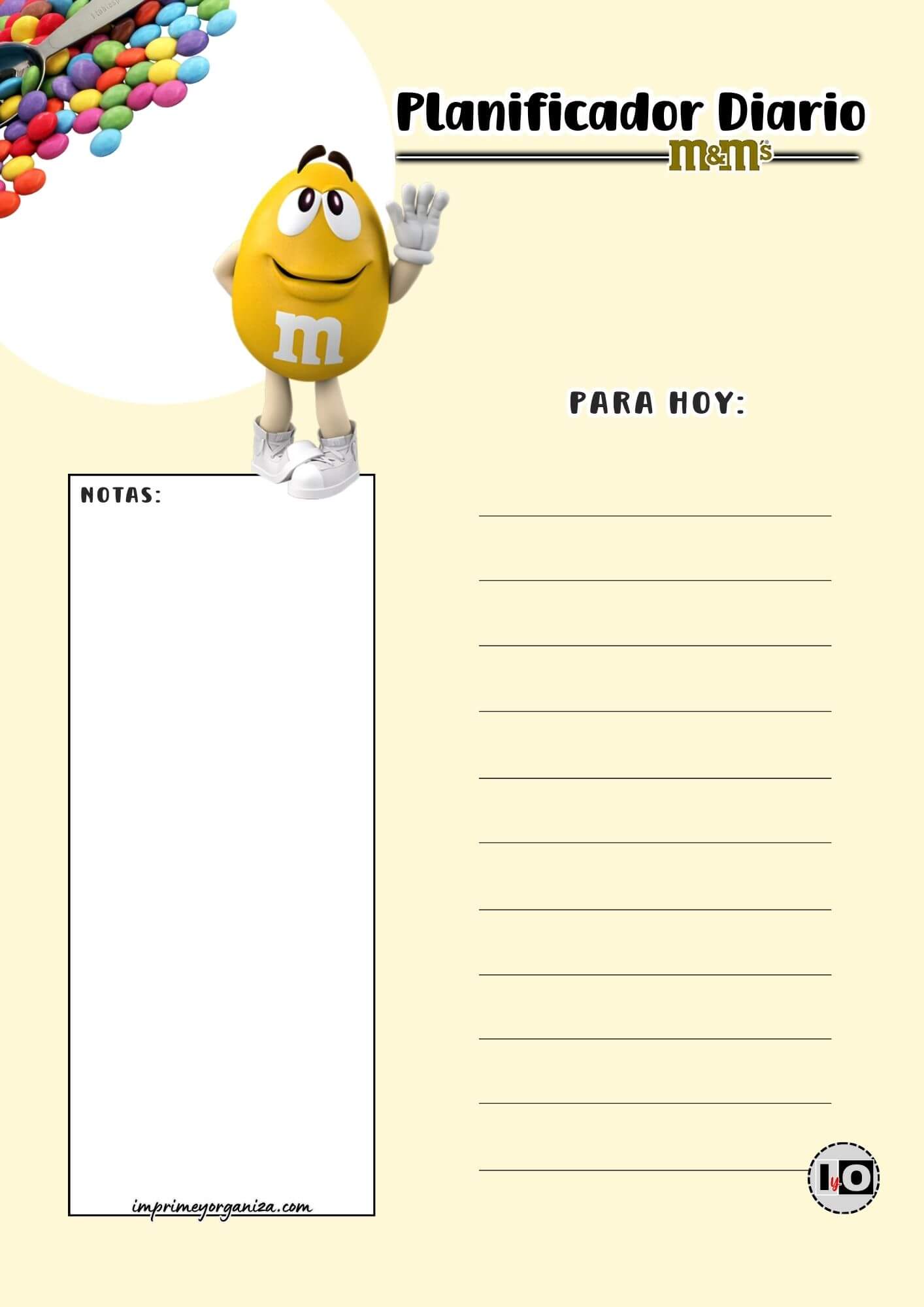 Planificador Diario m&m Amarillo