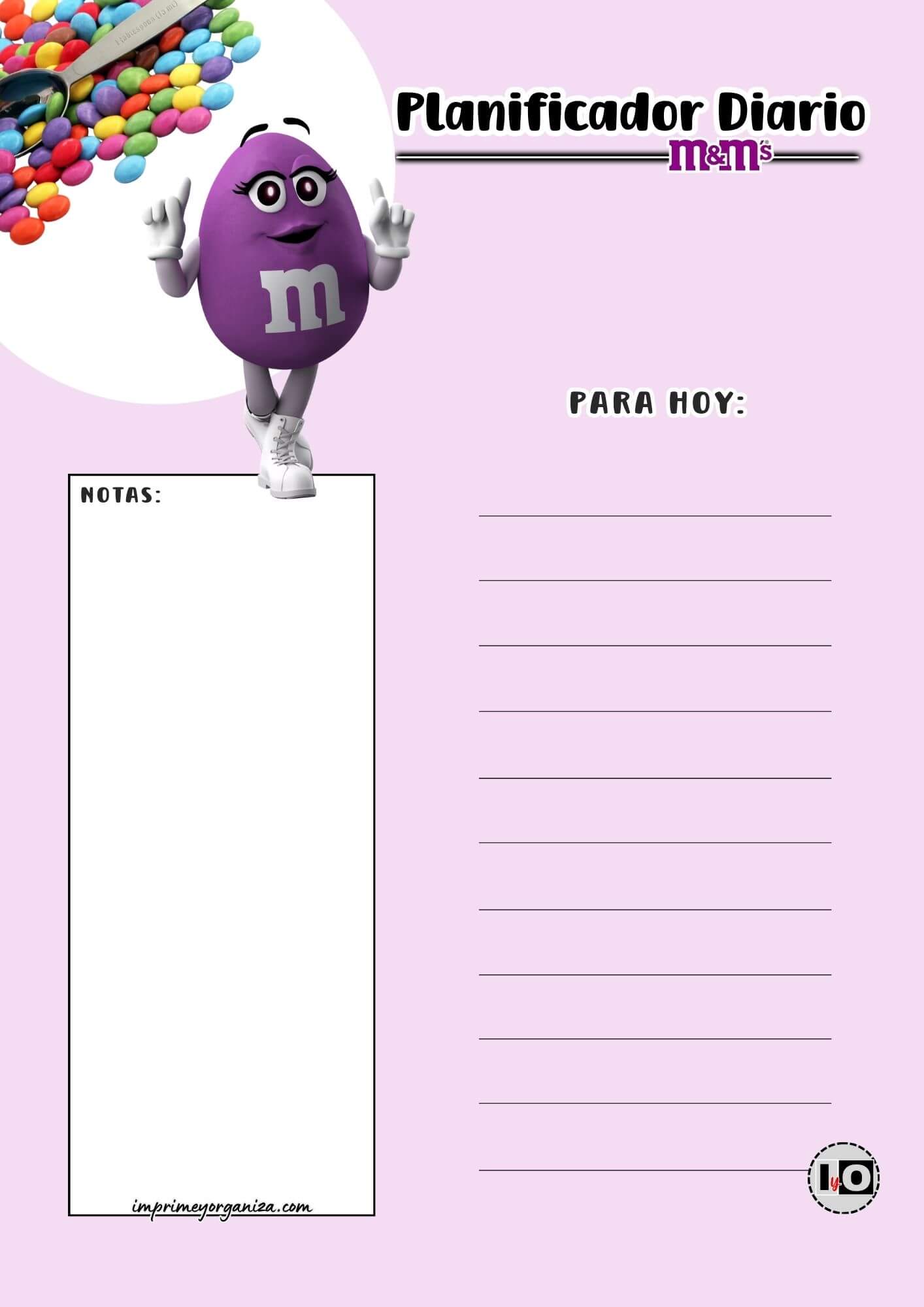 Planificador Diario m&m Morado