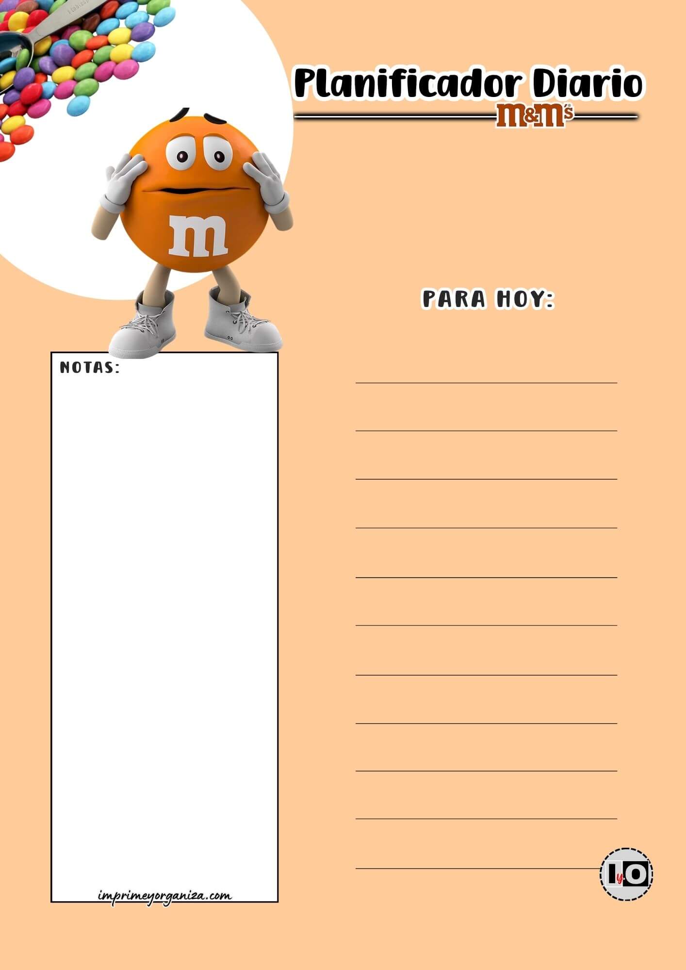 Planificador Diario m&m Naranja