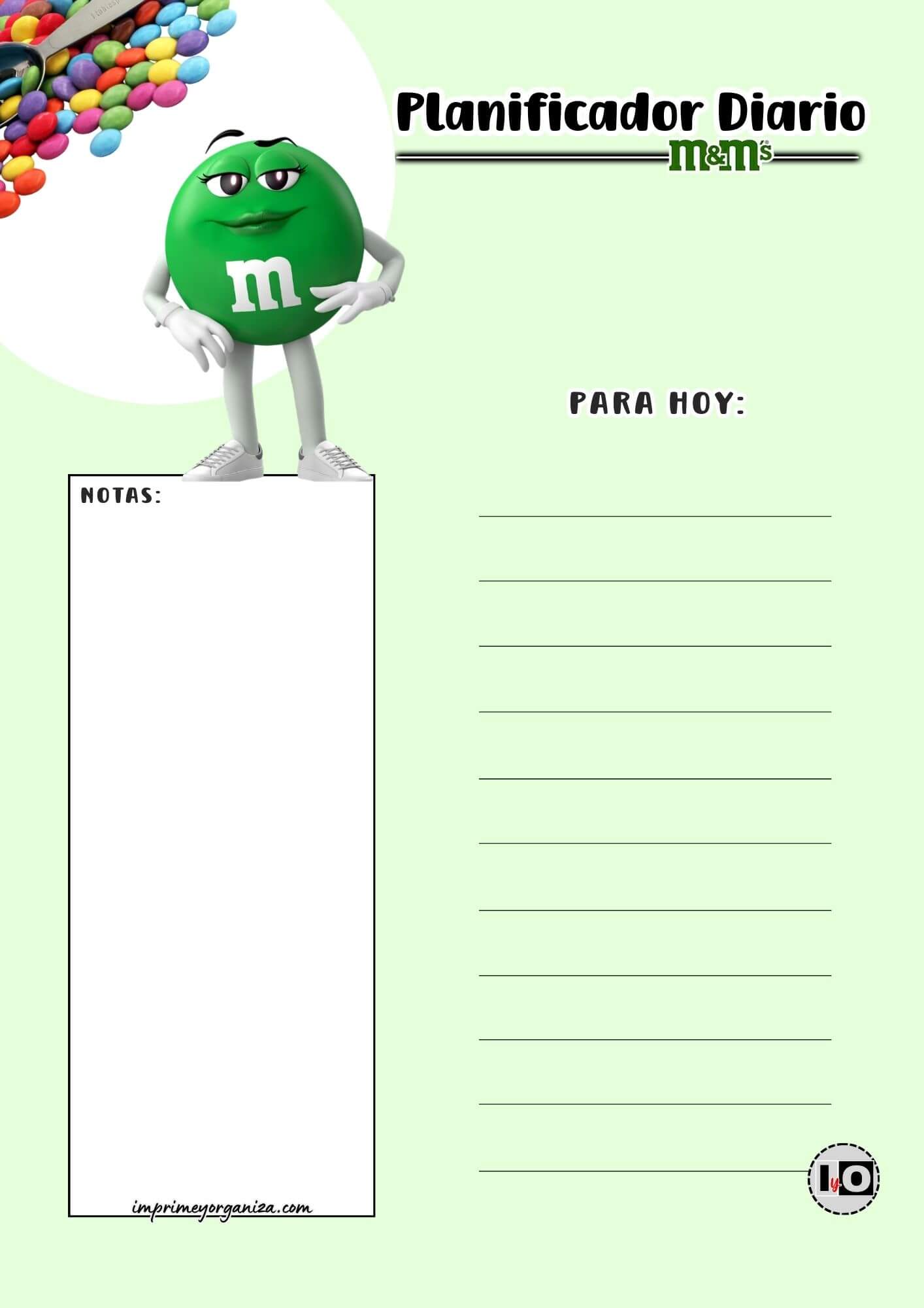 Planificador Diario m&m Verde