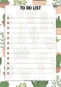 To Do List Estampado cactus marrón