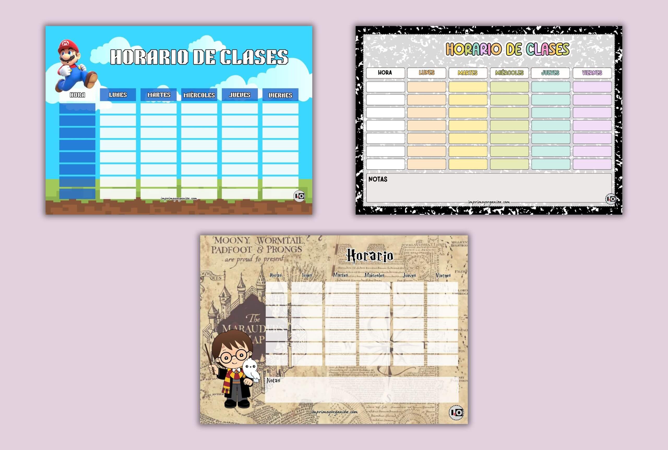 formatos de horarios escolares en pdf gratis