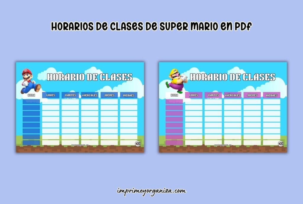 horarios escolares de super mario en pdf